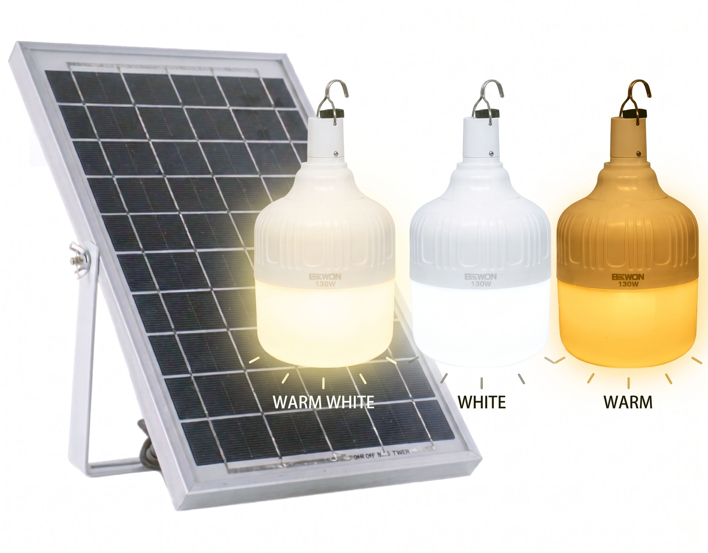 โคมไฟตุ้ม โซล่าเซลล์ 150W ทรงลูกฟัก พร้อมแผงโซล่าแยก
